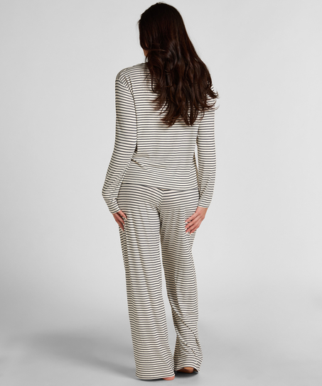 Pyjama Top Loose Jersey, Biały