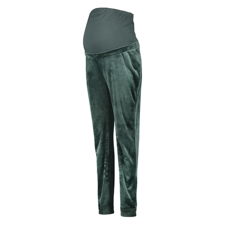 Aksamitne joggery ciążowe Shimmer, Zielony