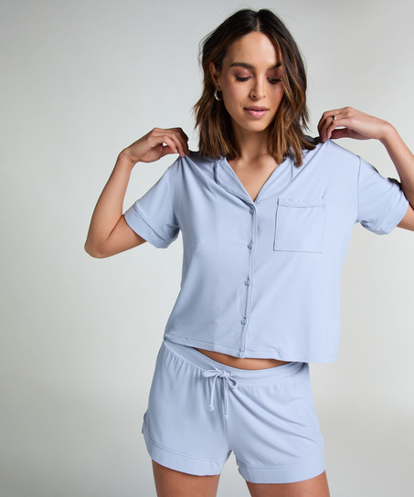 Narzutka Essential z dżerseju z krótkim rękawem, Niebieski