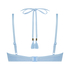 Usztywniany top bikini z fiszbinami Scallop, Niebieski