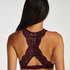 Halter racerback bralette, Fioletowy