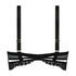Biustonosz usztywniany z fiszbinami, typu longline push-up Desire, Czarny