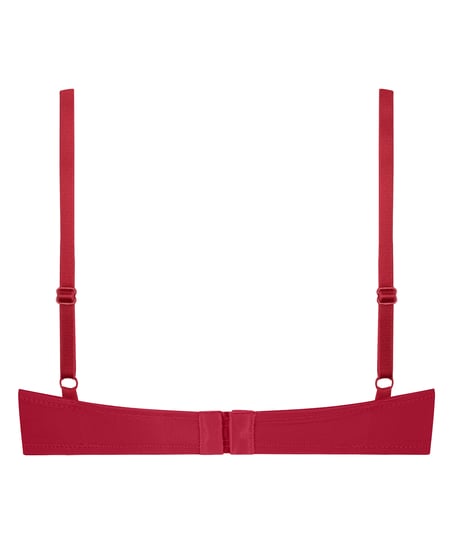 Demi Padded Underwired Bra, Czerwony