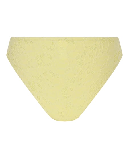 Szydełkowy d&oacute;ł od bikini Crochet, Ż&oacute;łty