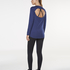 HKMX Strappy Basic Long-Sleeved Sports Top, Niebieski