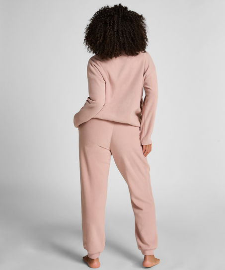 Bluza sportowa z zamkiem błyskawicznym do połowy, R&oacute;żowy