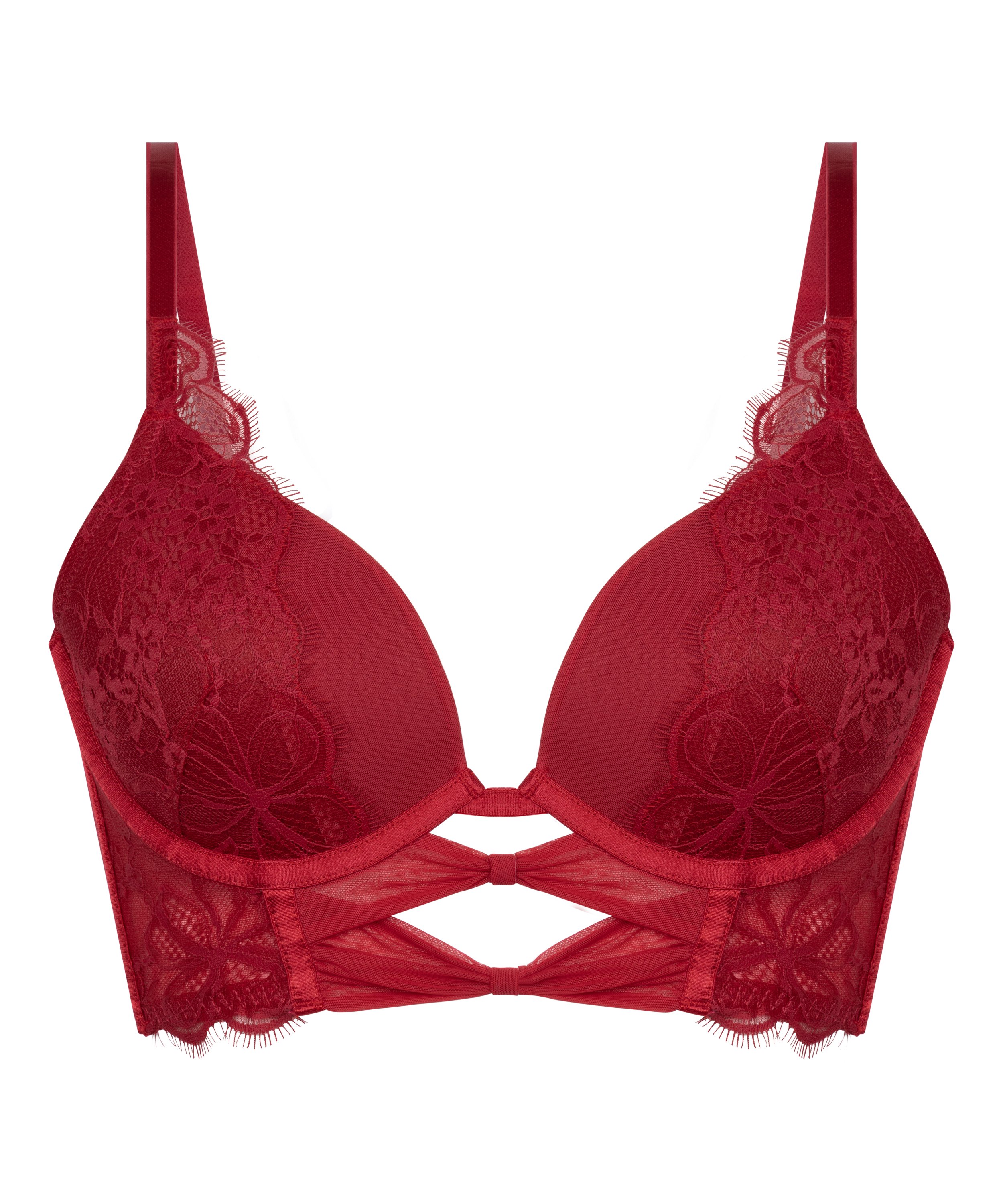 Biustonosz Push-Up Longline Marianna, Czerwony, main