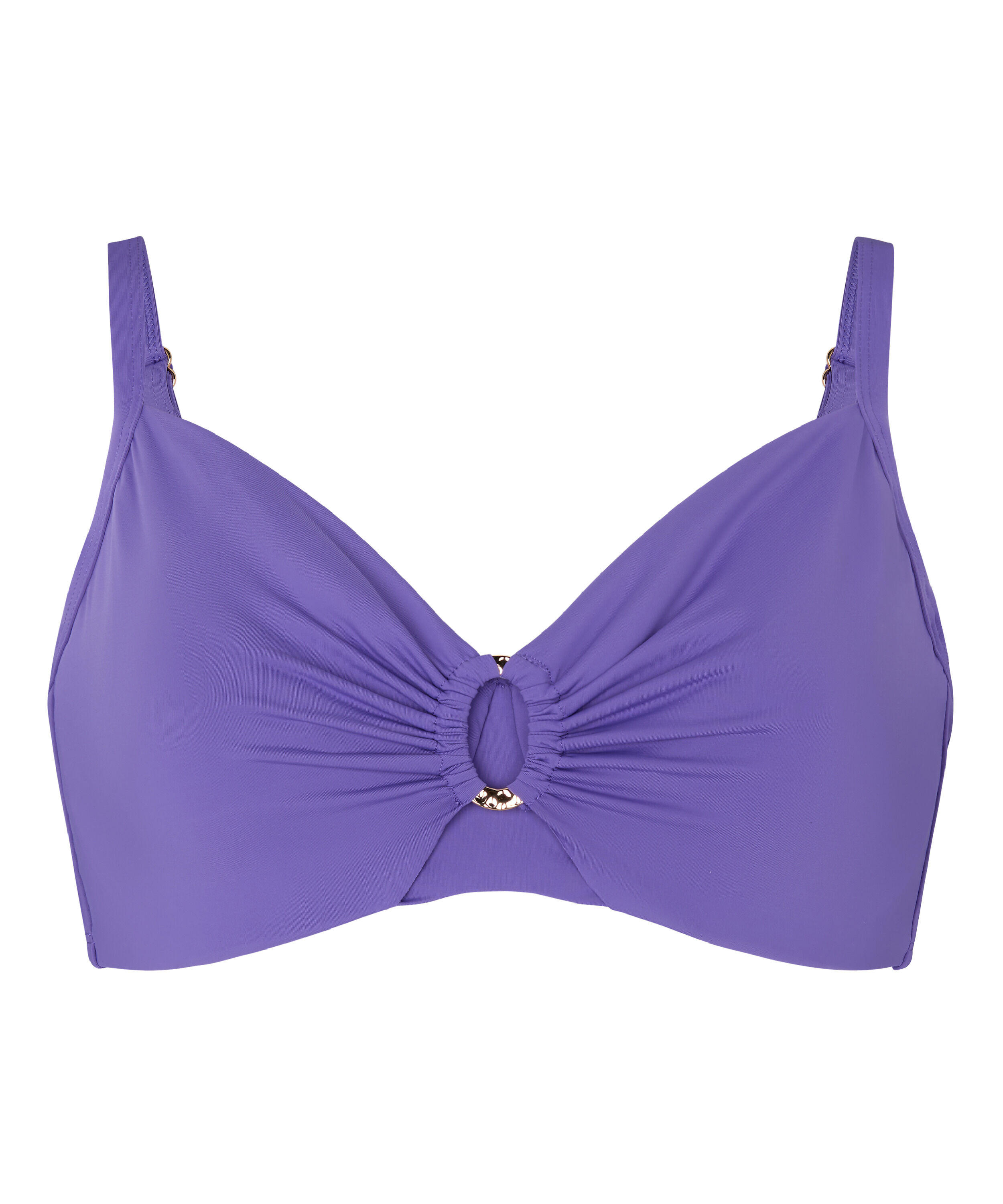 Nieusztywniona g&oacute;ra od bikini z fiszbinami Luxe, Fioletowy