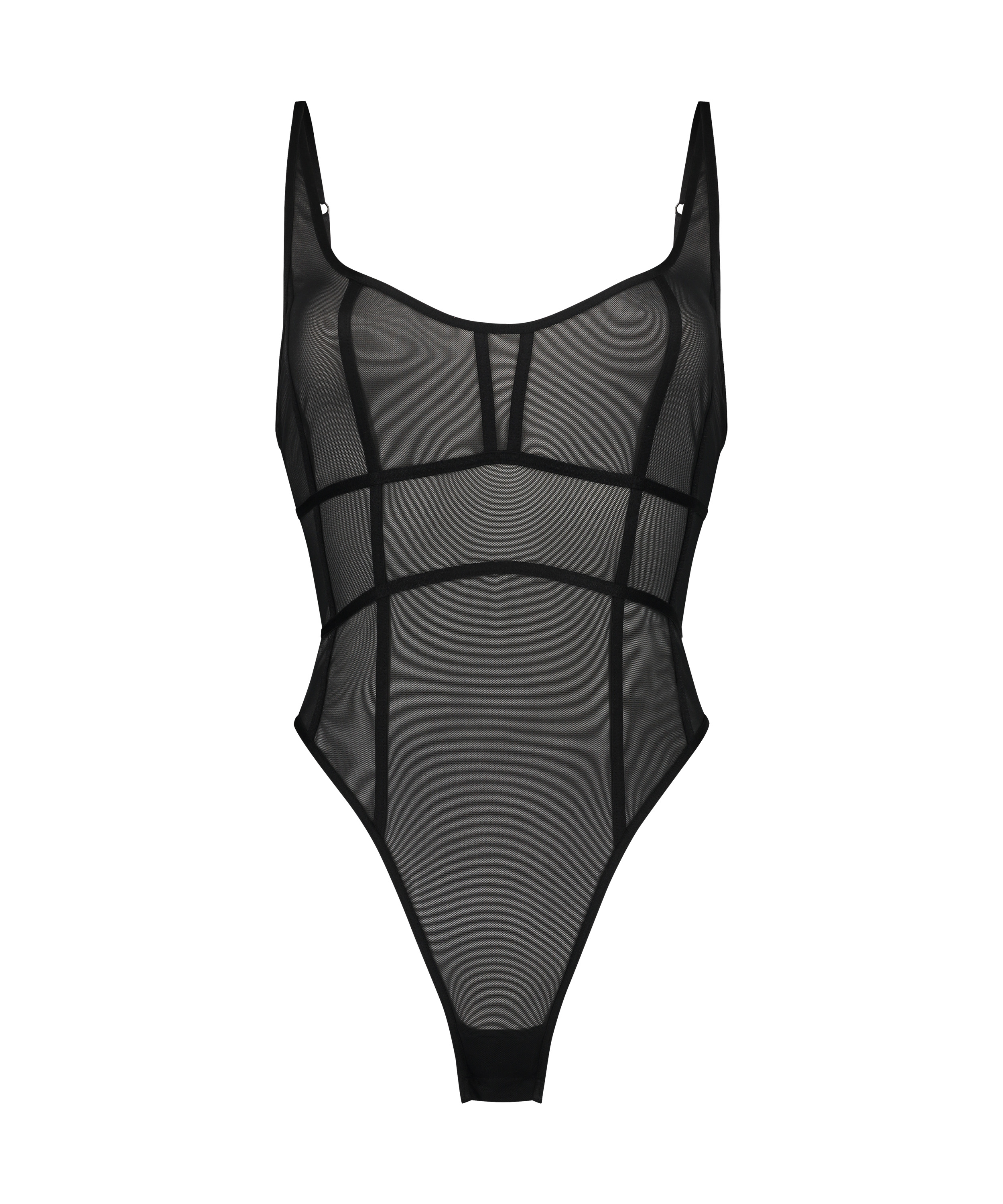 Seksowne siateczkowe body, Czarny, main