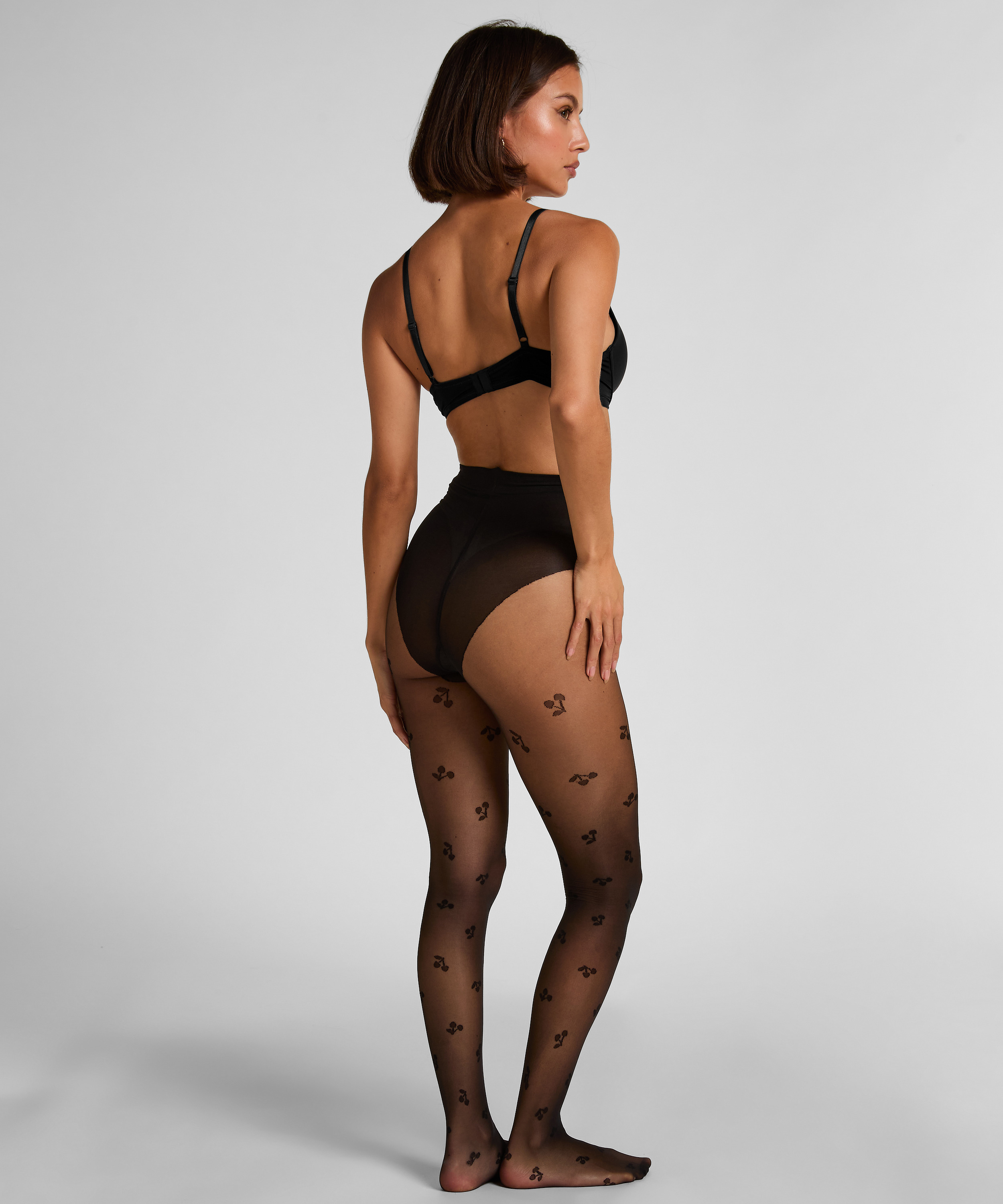 Rajstopy 15 Den z nadrukiem, Czarny, main