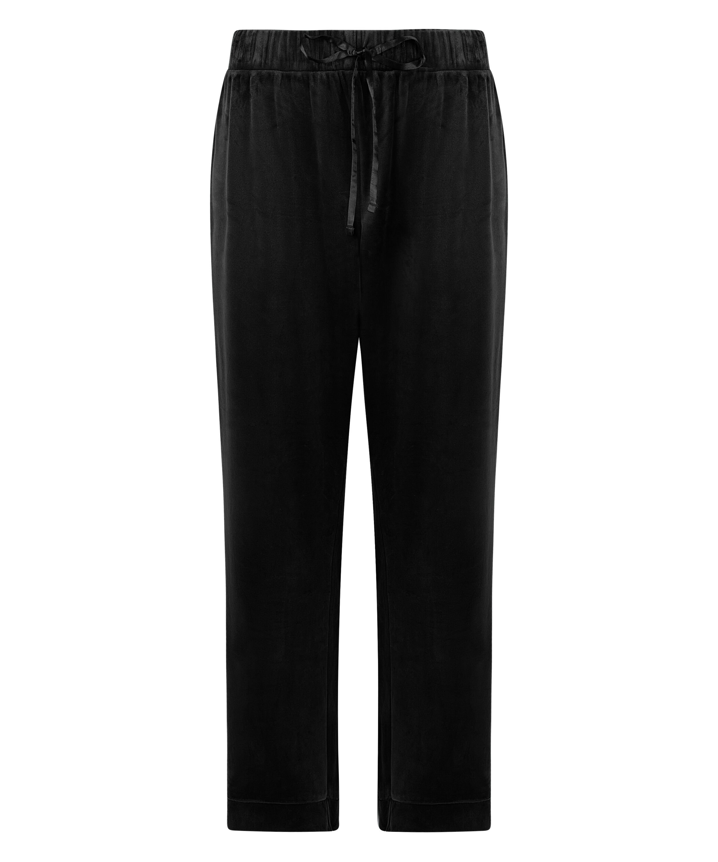 Aksamitne spodnie od piżamy, Czarny