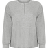 Top z tkaniny wafel Henley, Szary