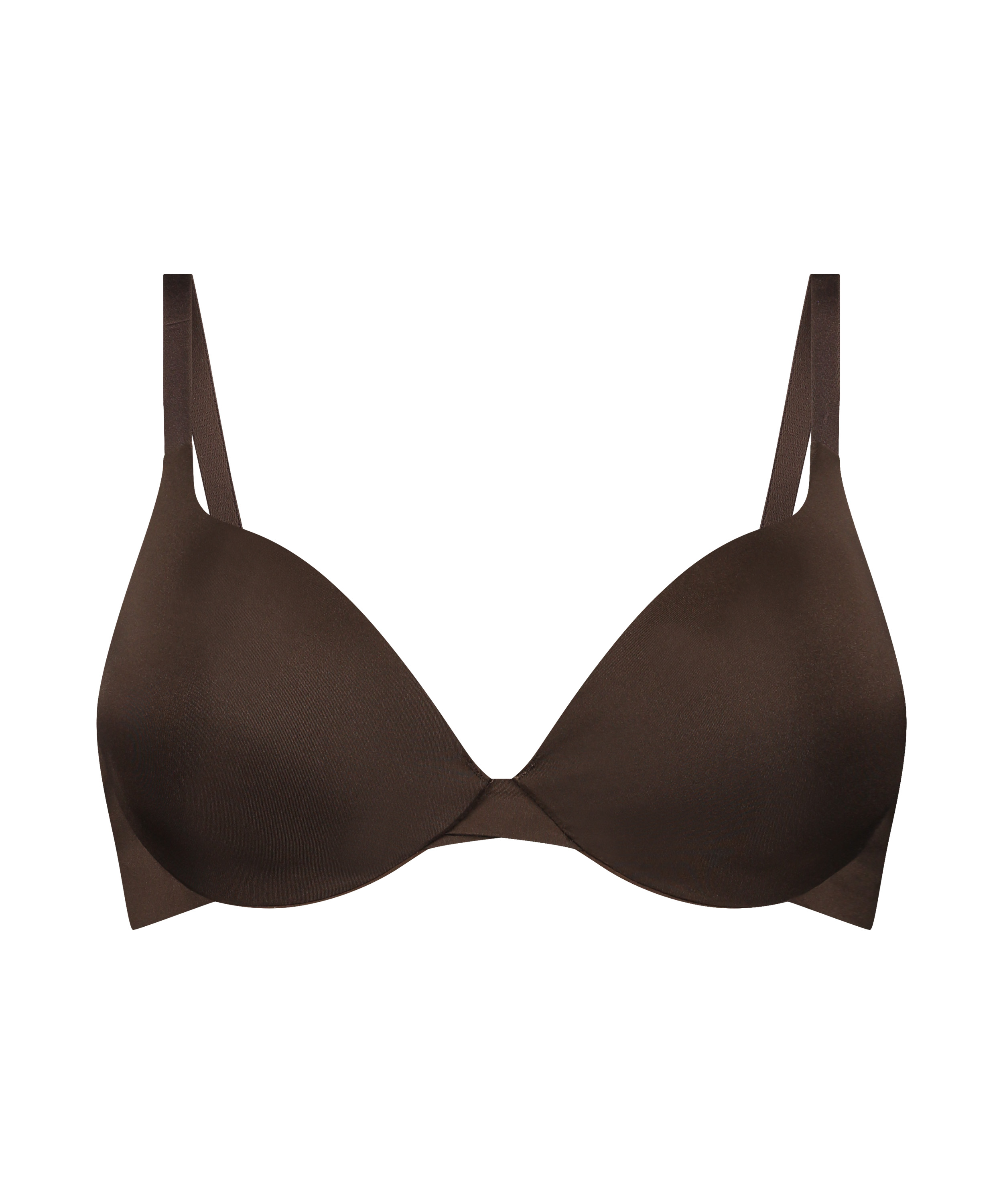 Usztywniony biustonosz push-up z fiszbinami Smooth, Brązowy, main