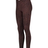 Legginsy z wysokim stanem, Brązowy