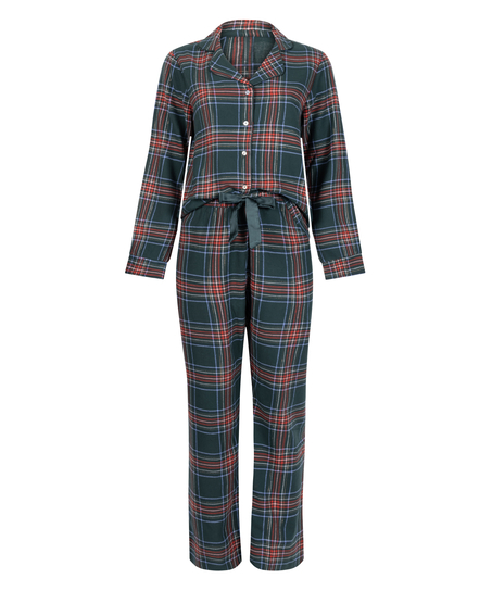 Piżama we wz&oacute;r Flannel, Zielony