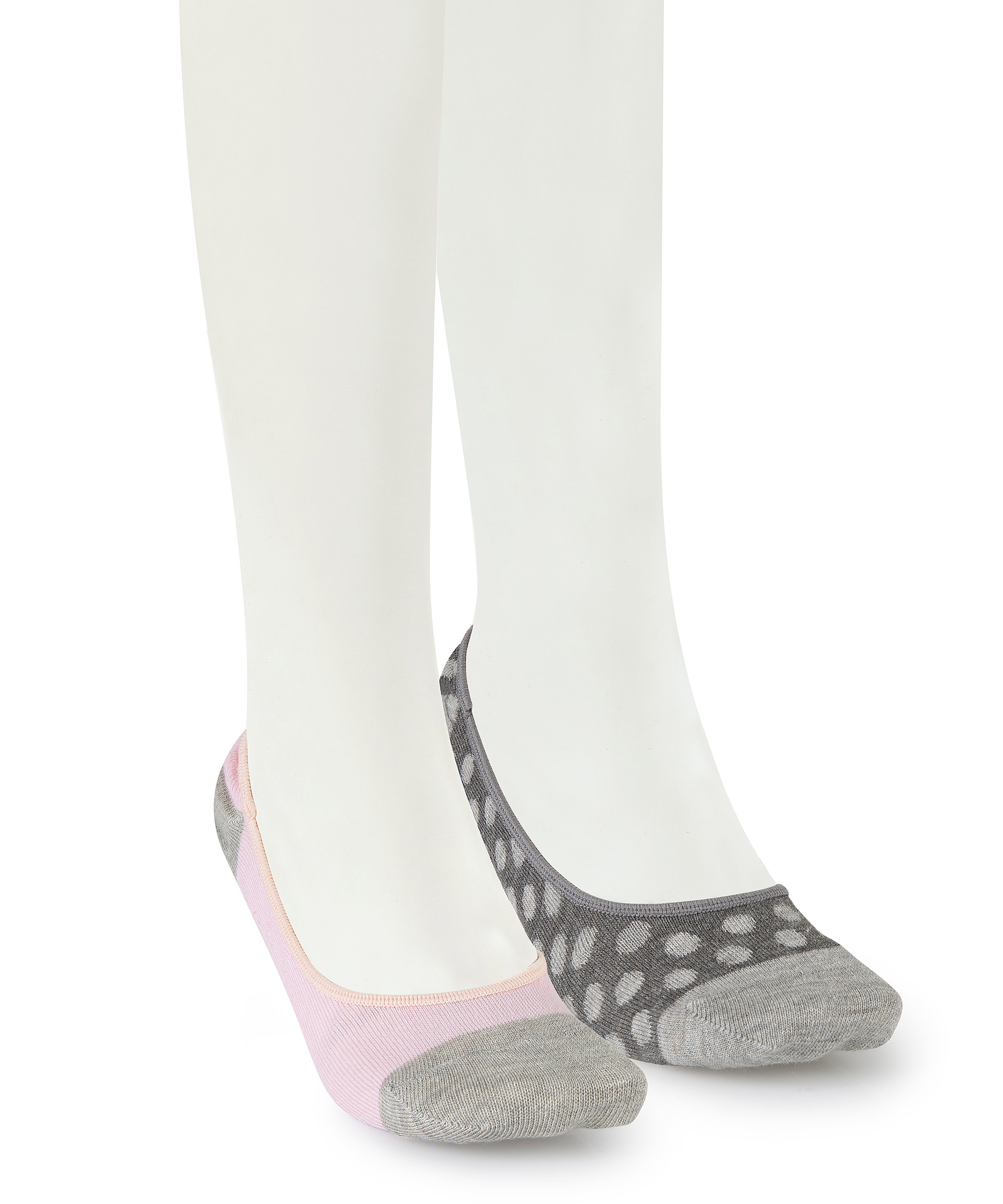 Zestaw 2 par skarpetek stopek, Szary, main