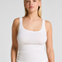 Singlet top z miękkiej bawełny, Biały