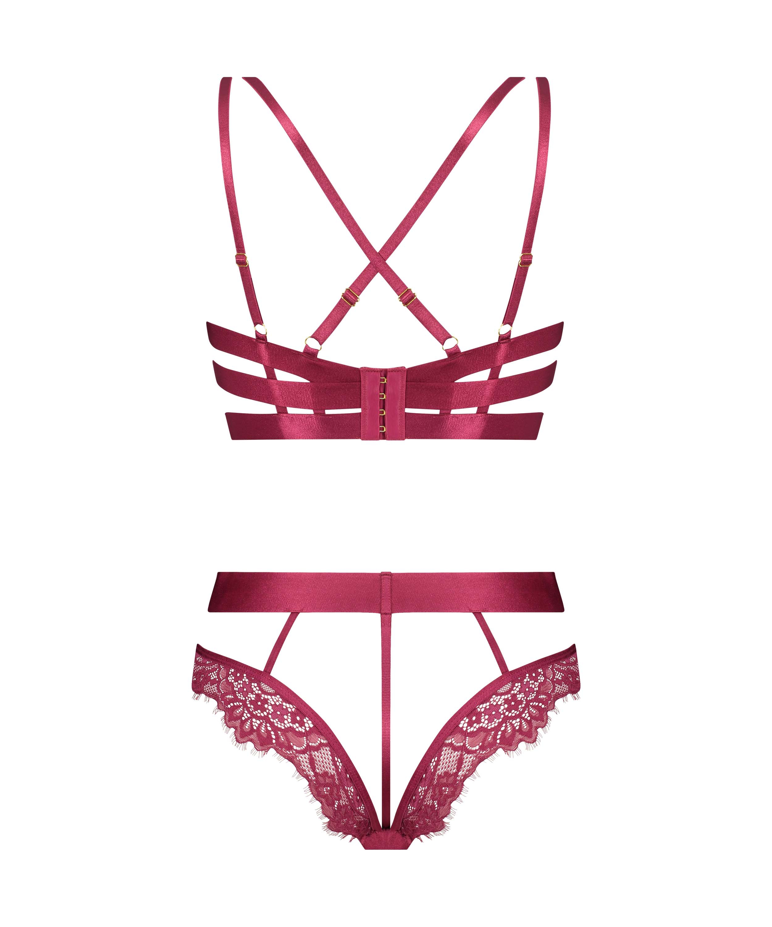 Body z otwartym krokiem Flora Private, Czerwony, main