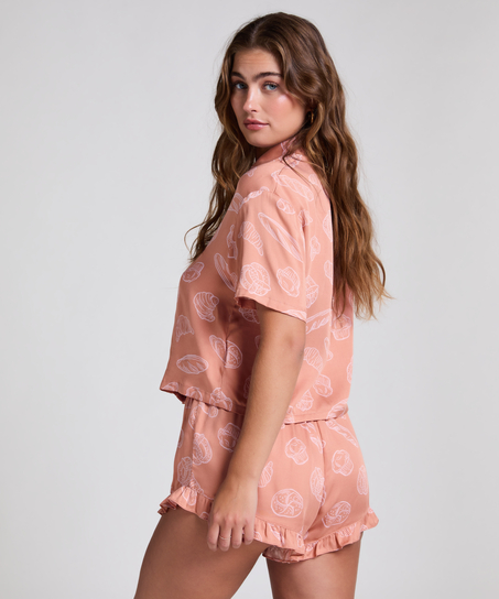 Szorty piżamowe, Beżowy