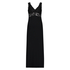 Long slip dress Modal lace, Czarny