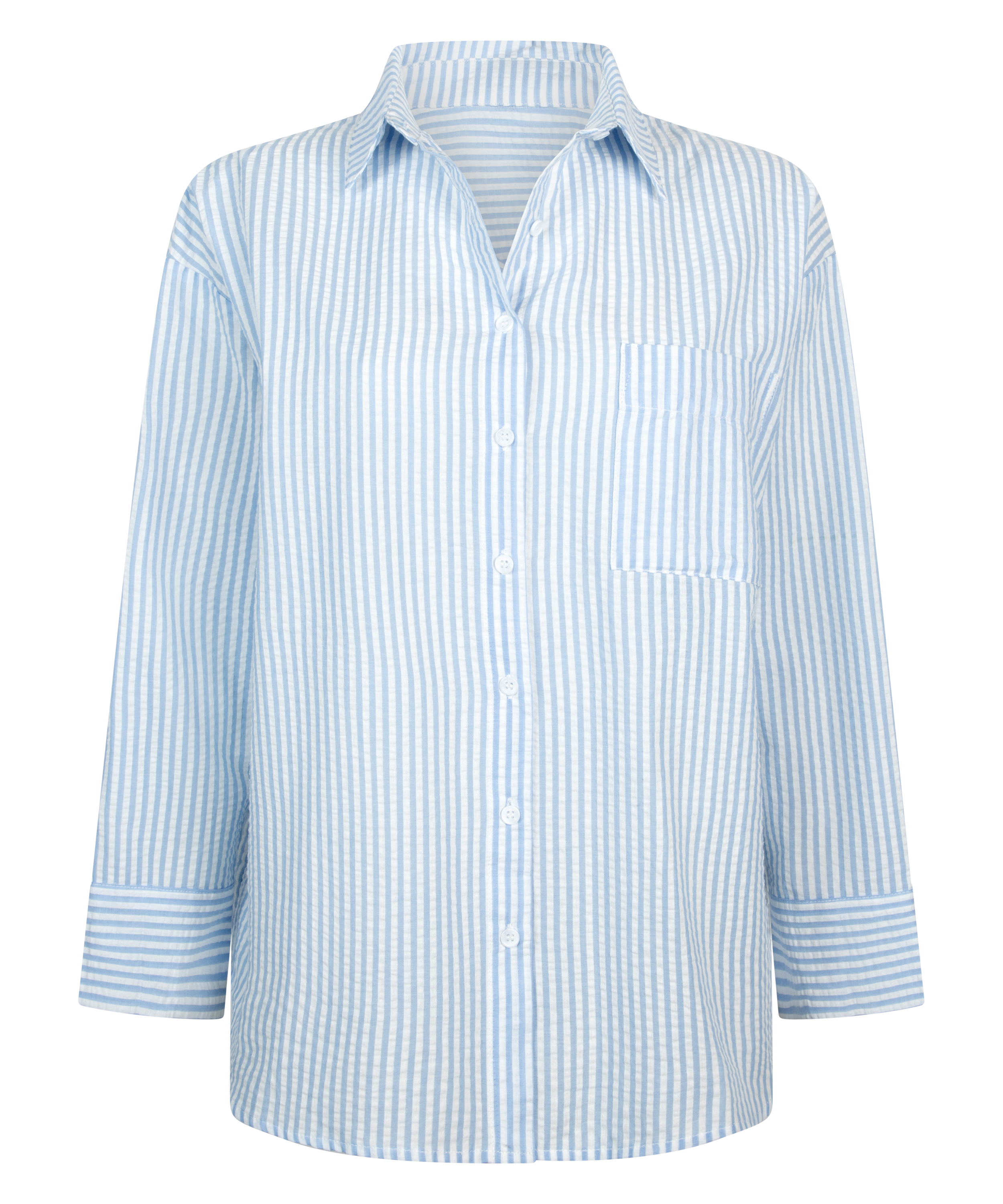 Bawełniana góra od piżamy, Niebieski, main