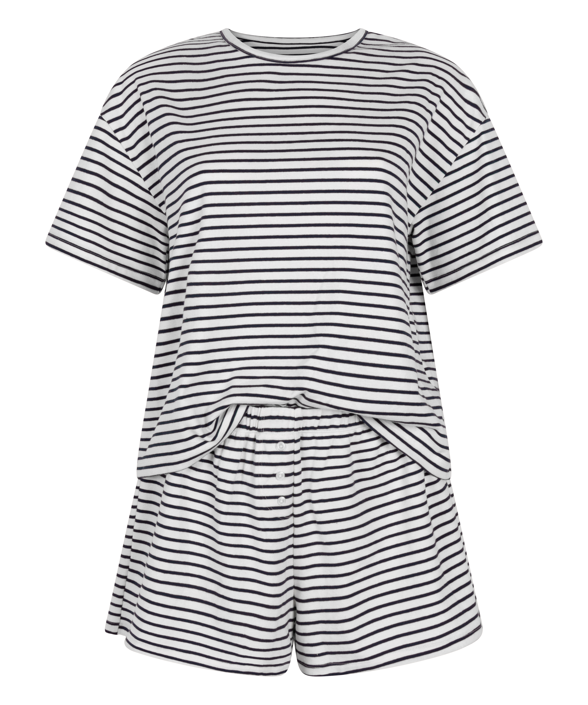 Zestaw piżamowy z dżerseju, Niebieski, main