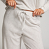 Spodnie piżamowe Pointelle, Beżowy
