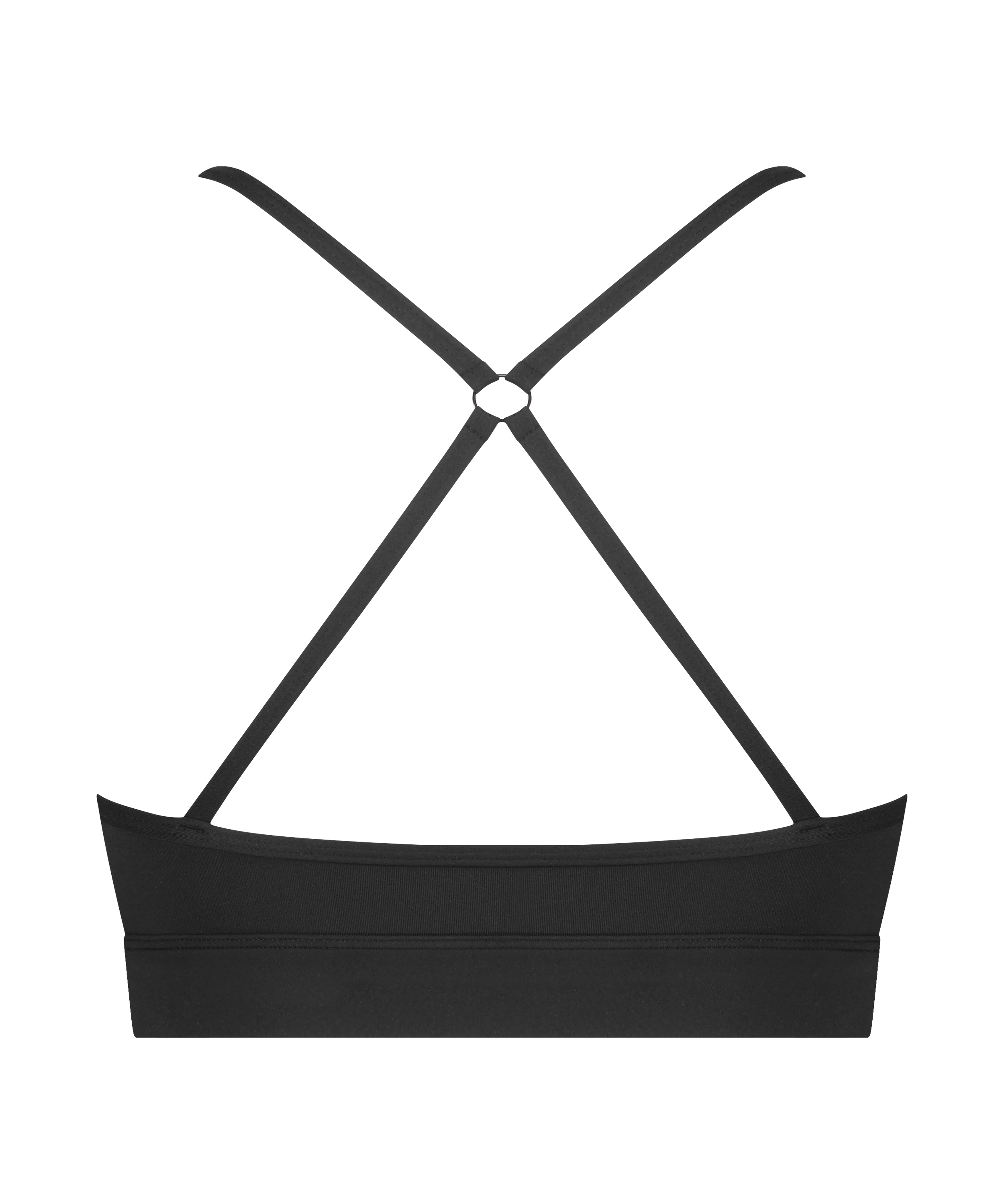 Sportowy biustonosz HKMX The Nadi - poziom 1, Czarny, main