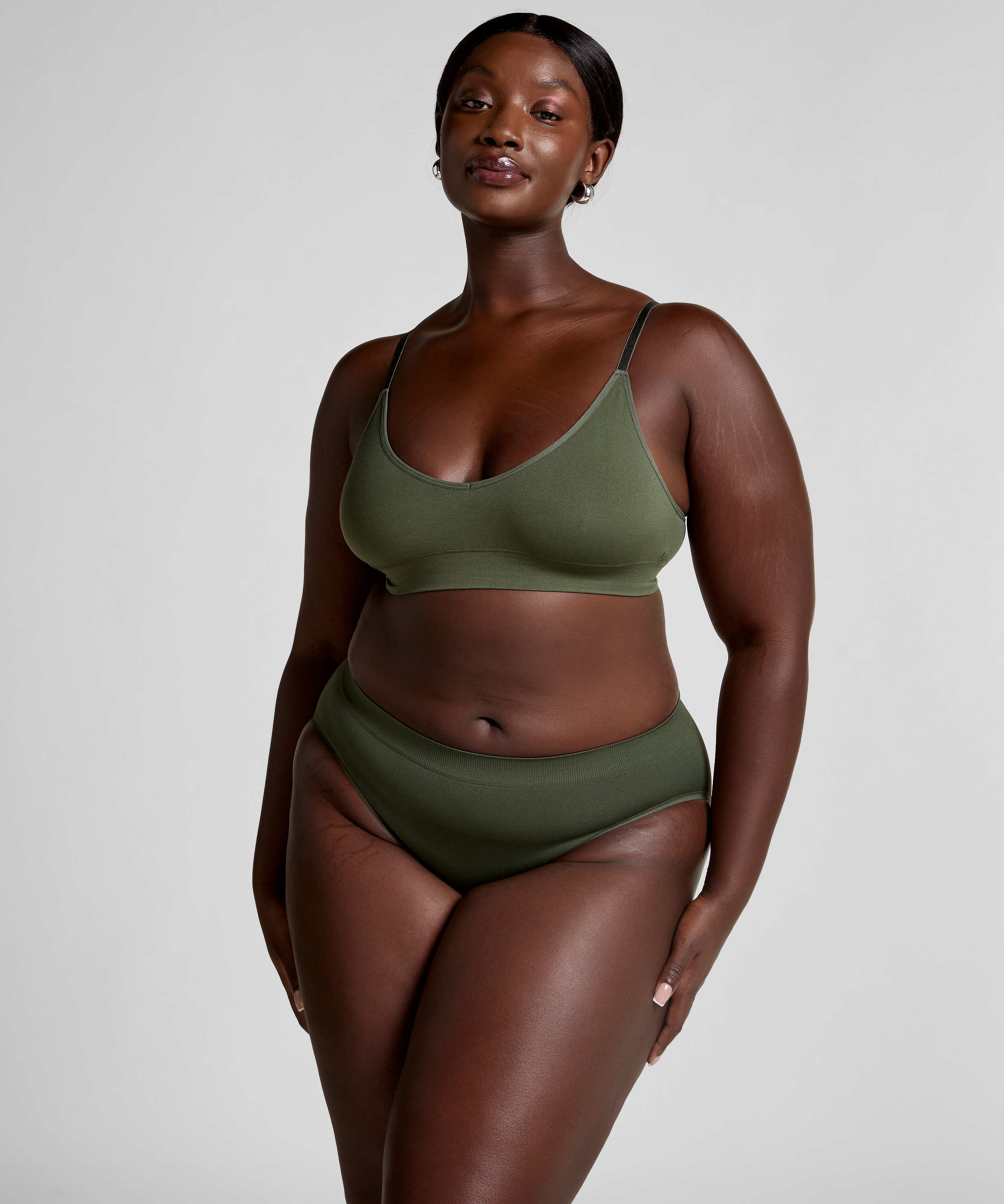 Tr&oacute;jkątny biustonosz bralette Dide, Zielony, main