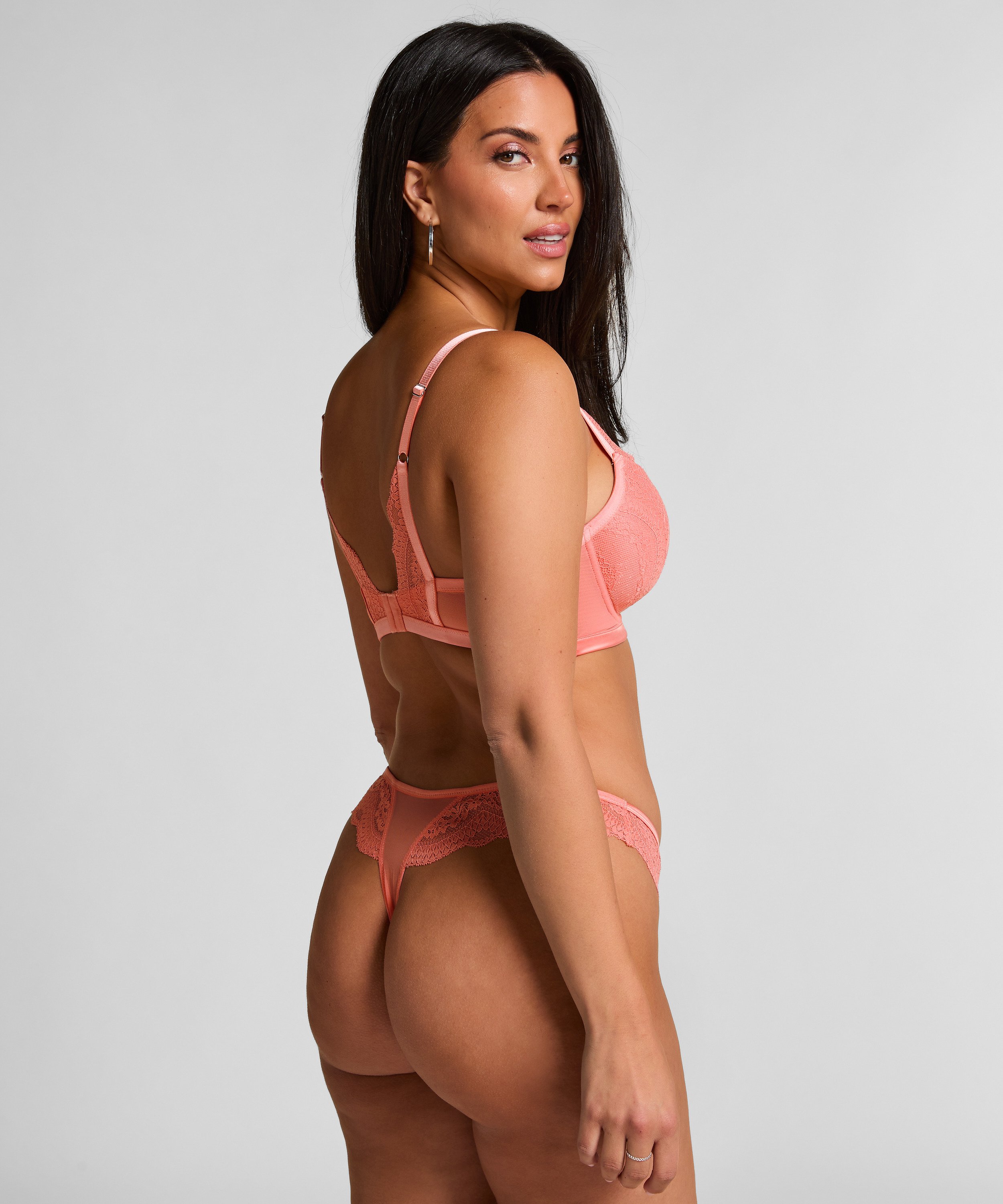 Biustonosz push-up z fiszbinami Robijn, Pomarańczowy, main