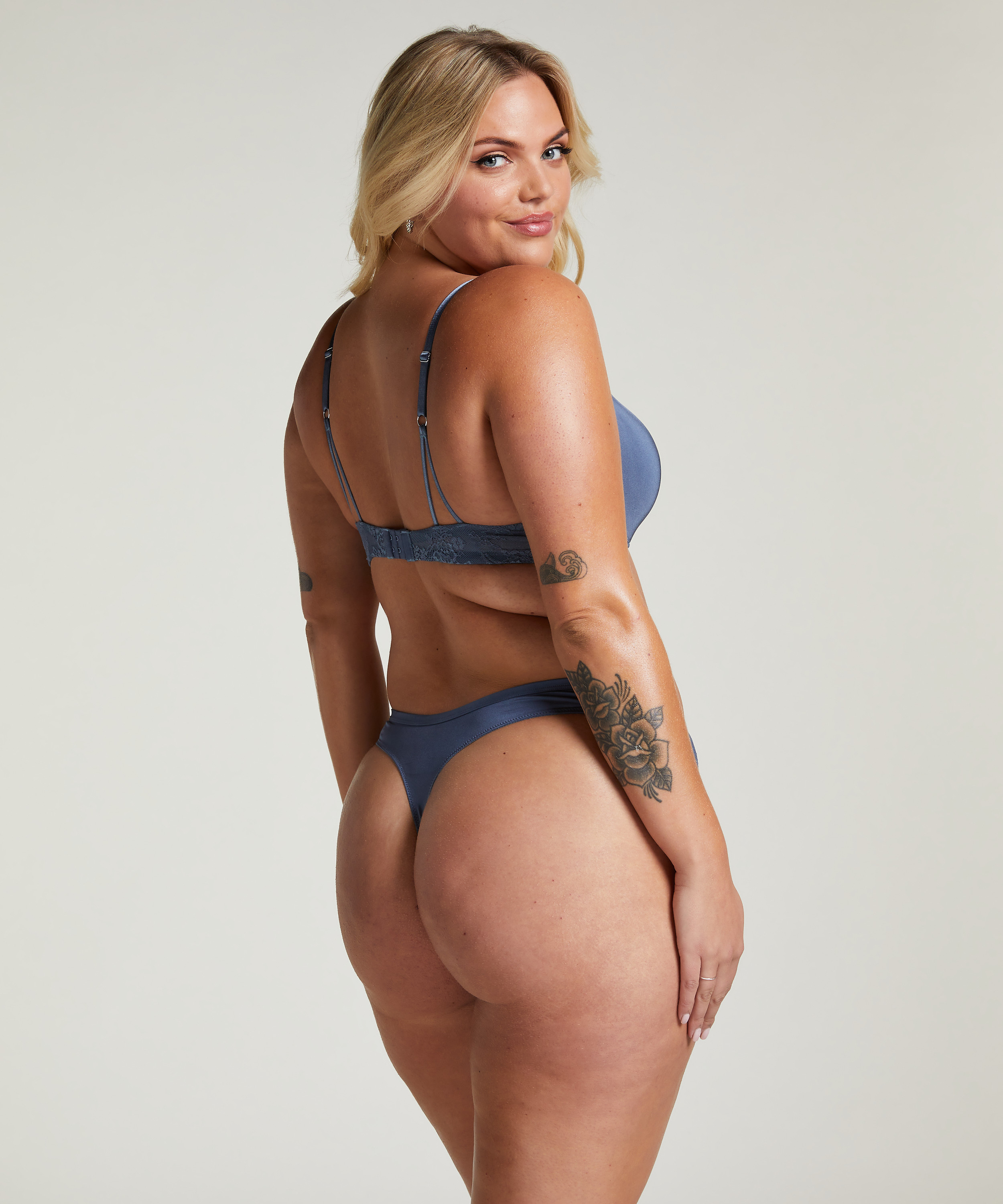 Biustonosz usztywniany z fiszbinami Lea, Szary, main