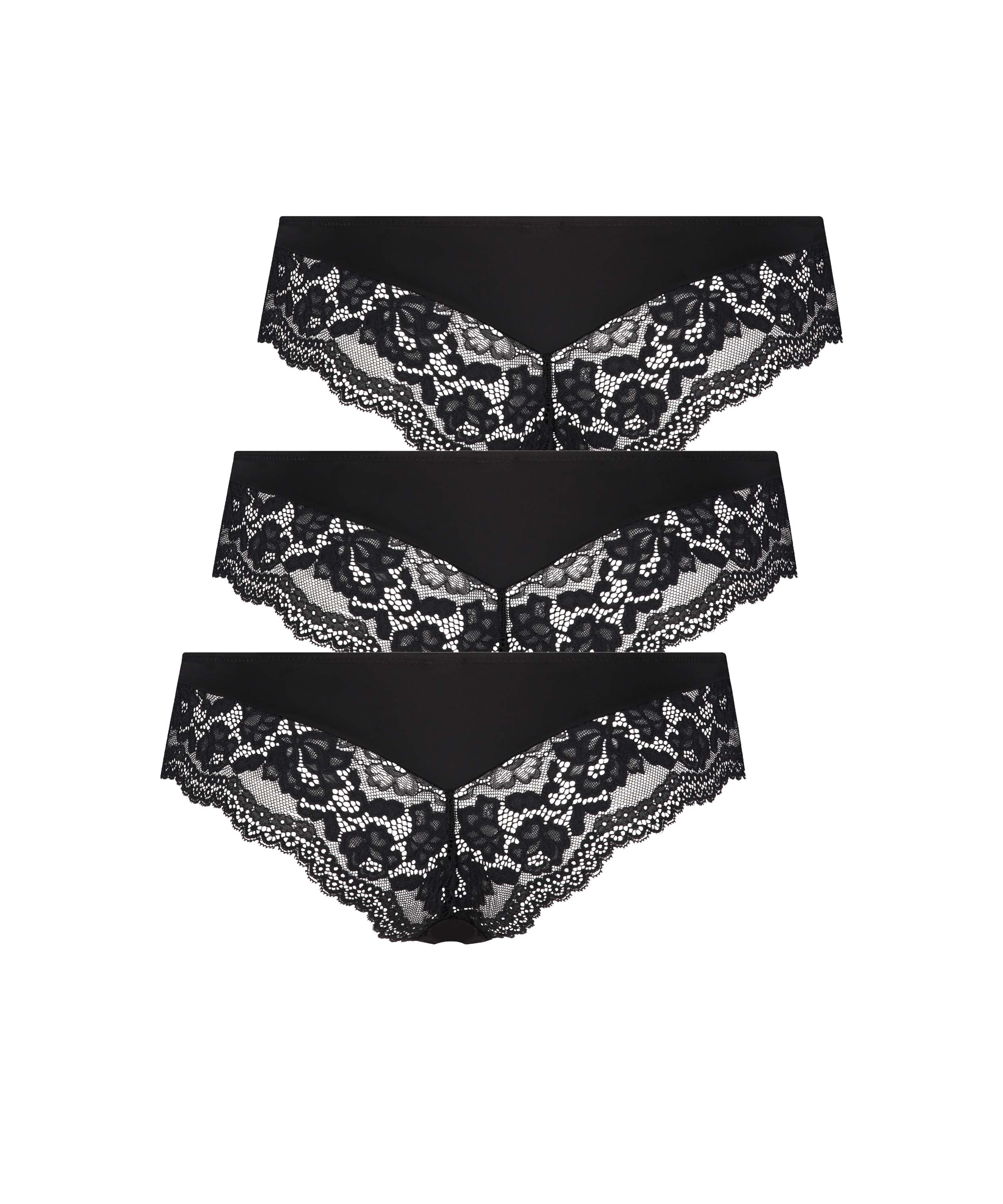 3 pary szortów brazylianów Valencia, Czarny, main