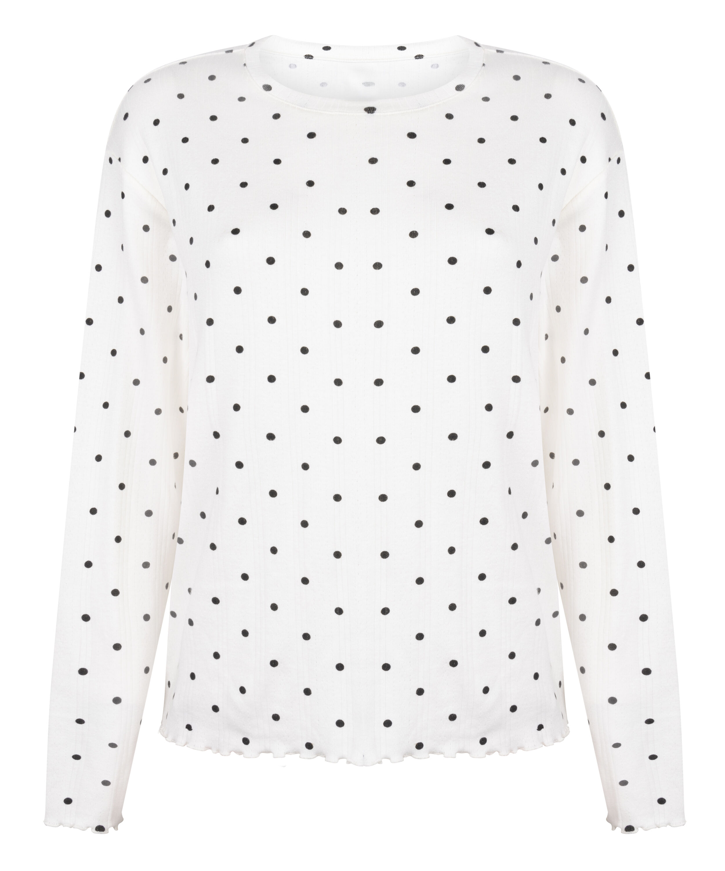 Piżama Top Loose Pointelle, Biały