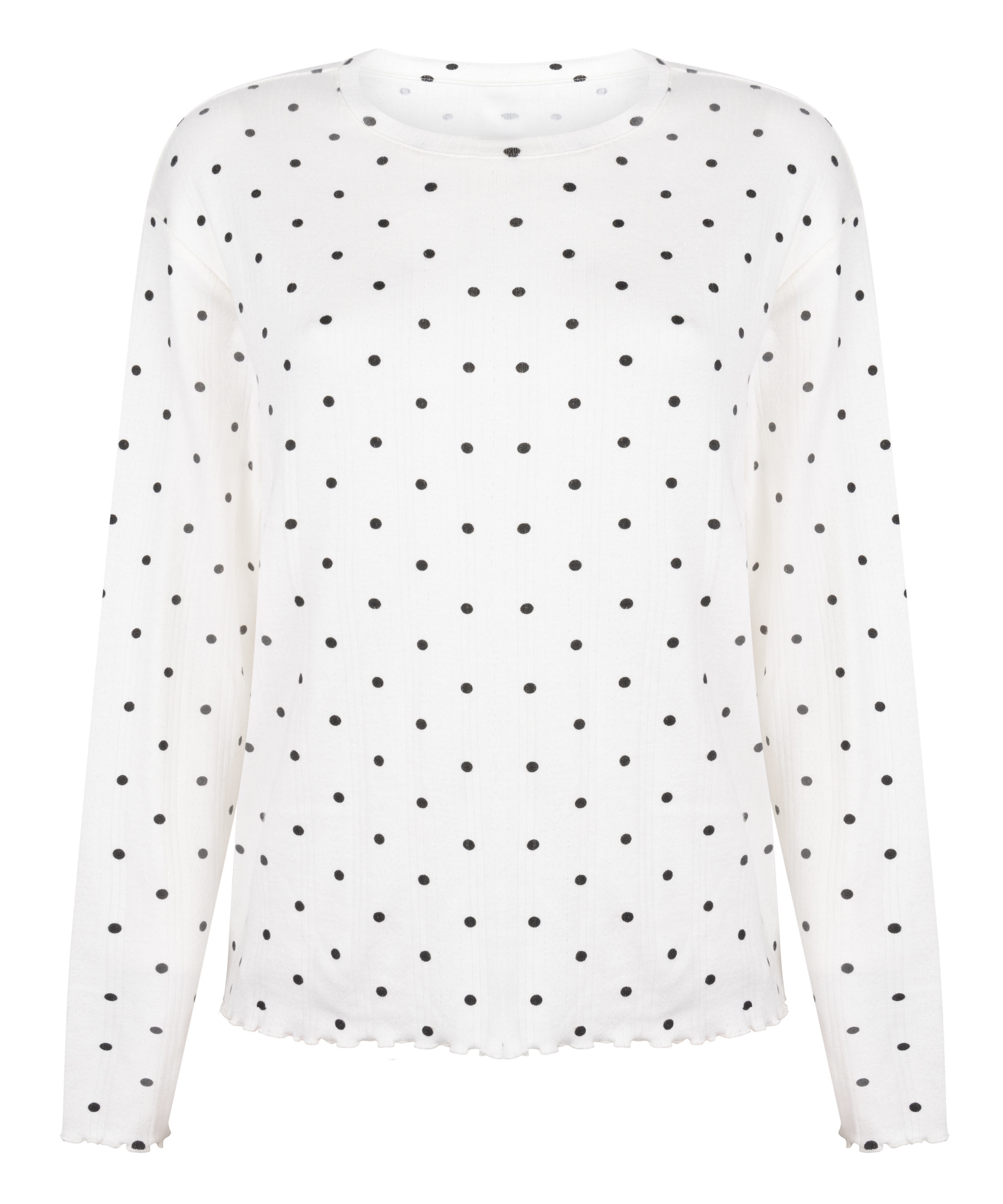 Piżama Top Loose Pointelle, Biały, main