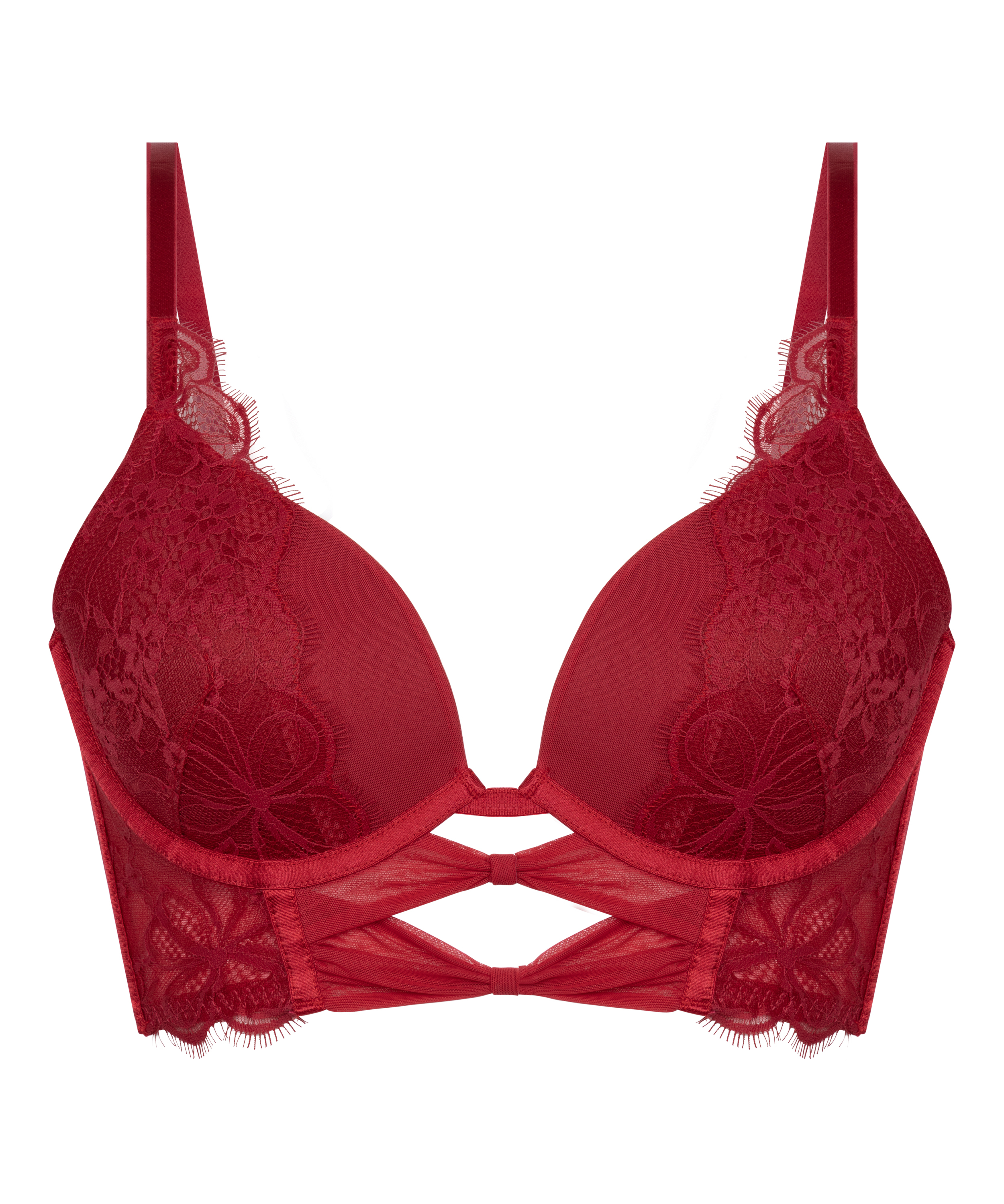 Biustonosz Push-Up Longline Marianna, Czerwony, main