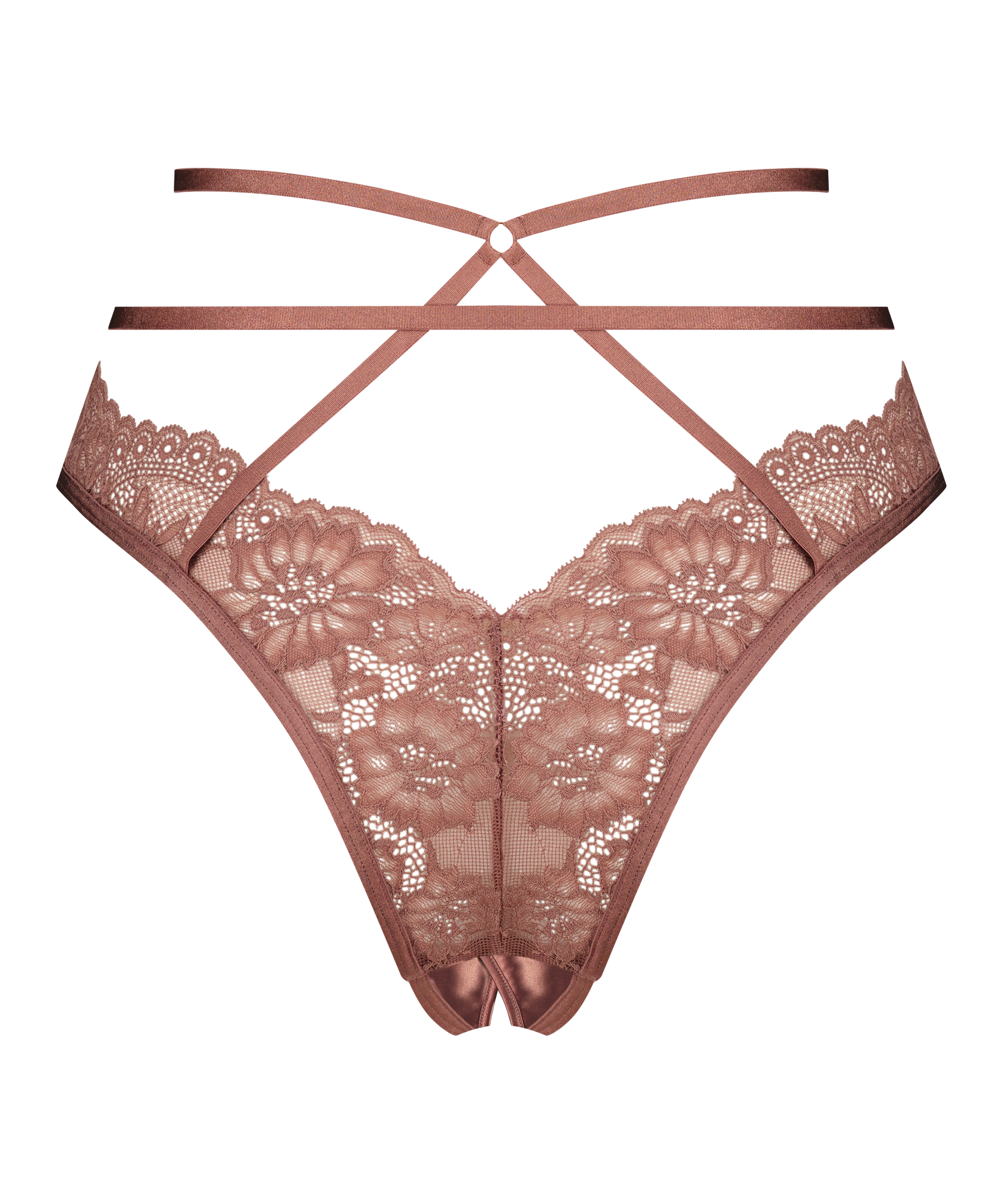 Wysoko wycięte brazyliany z odkrytym kroczem Roxanne, Fioletowy, main