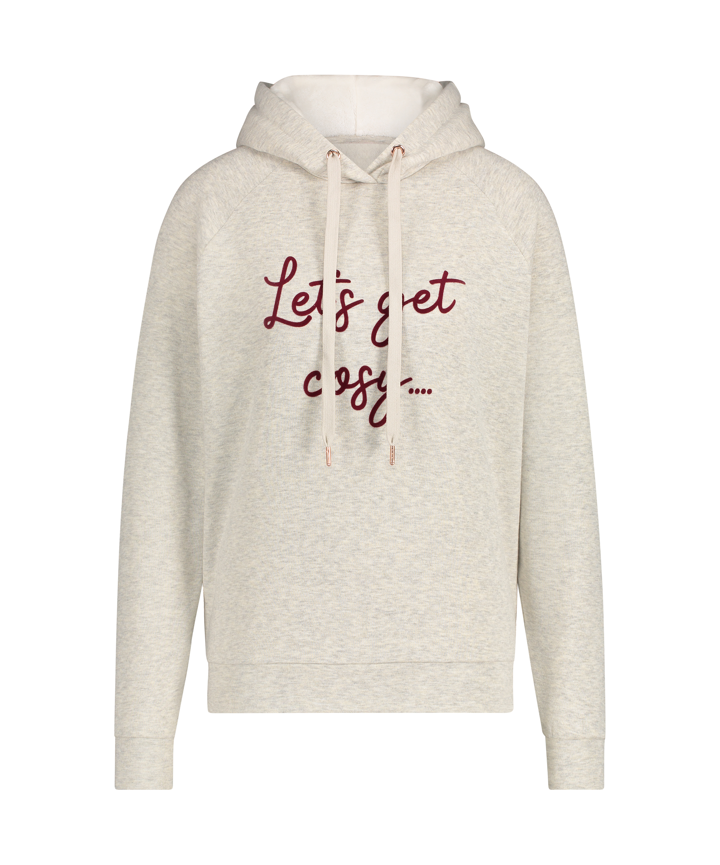 Bluza z kapturem i długim rękawem, Beżowy, main