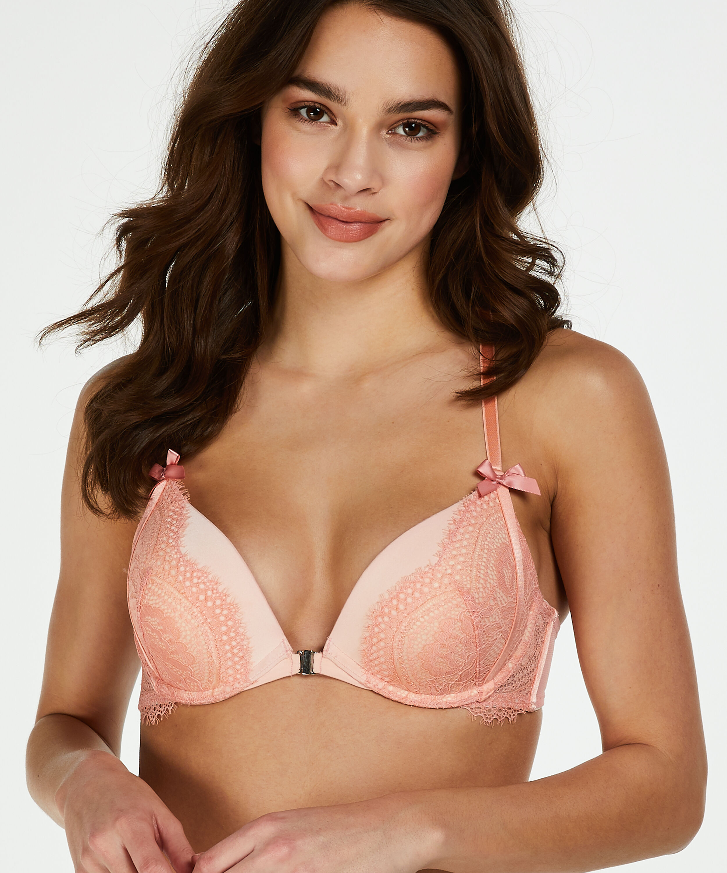 Paris Padded Push-up Underwired Bra, R&oacute;żowy