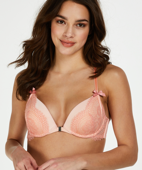 Paris Padded Push-up Underwired Bra, R&oacute;żowy