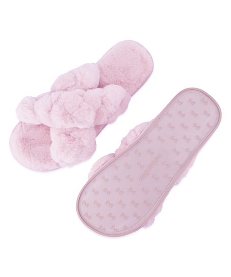 Fake Fur Sliders, Fioletowy