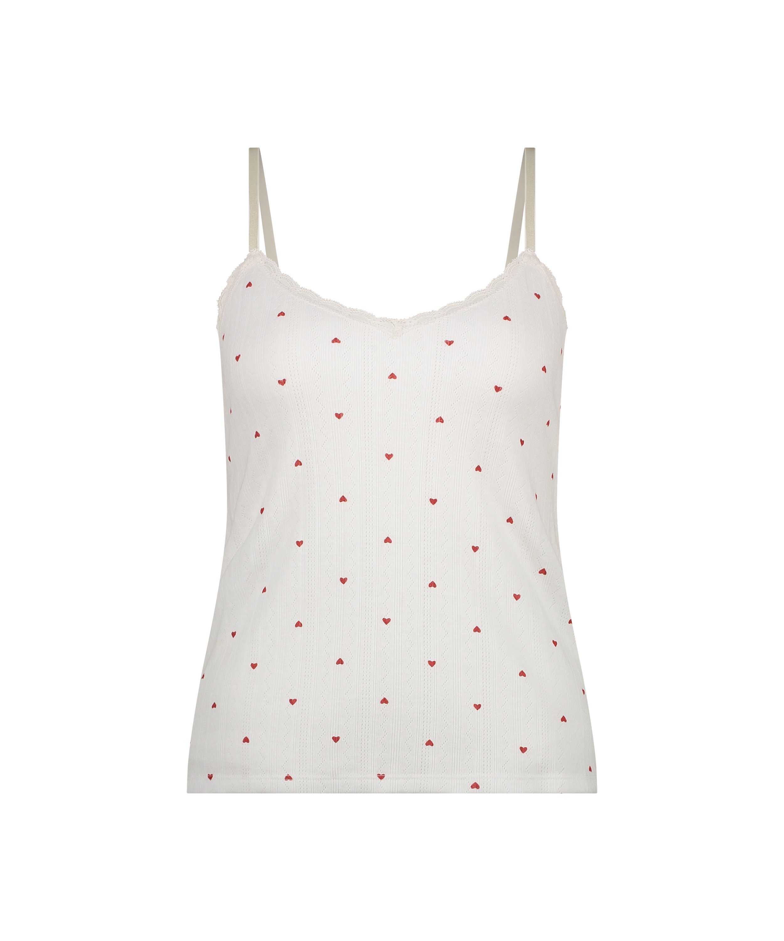 Cami lace top, Biały, main