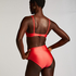 Usztywniany top bikini z fiszbinami Luxe miseczka E+, Czerwony