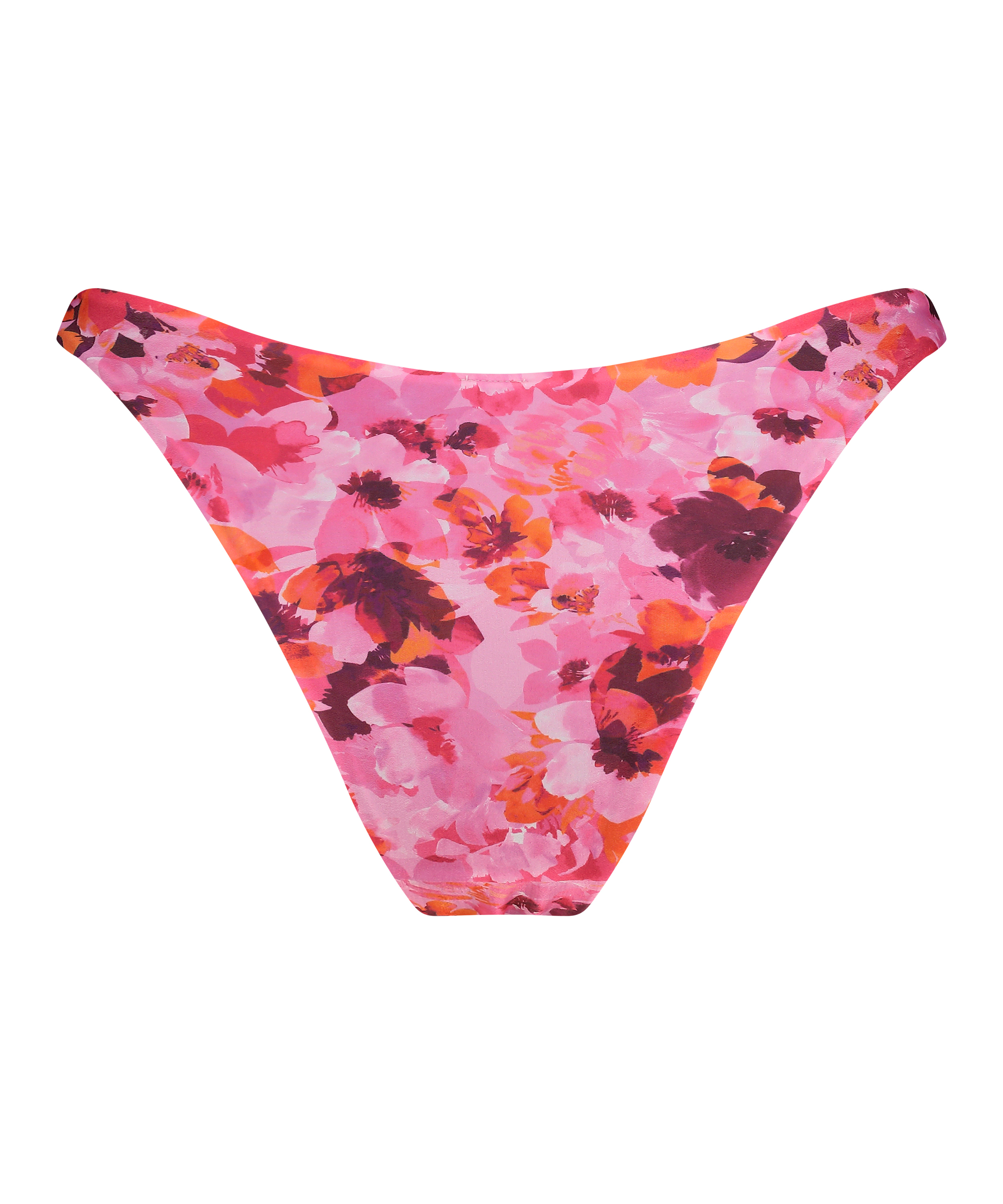 Majtki Bikini Wysoko Krojona Floral, R&oacute;żowy, main