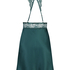 Satin lace slip dress, Niebieski