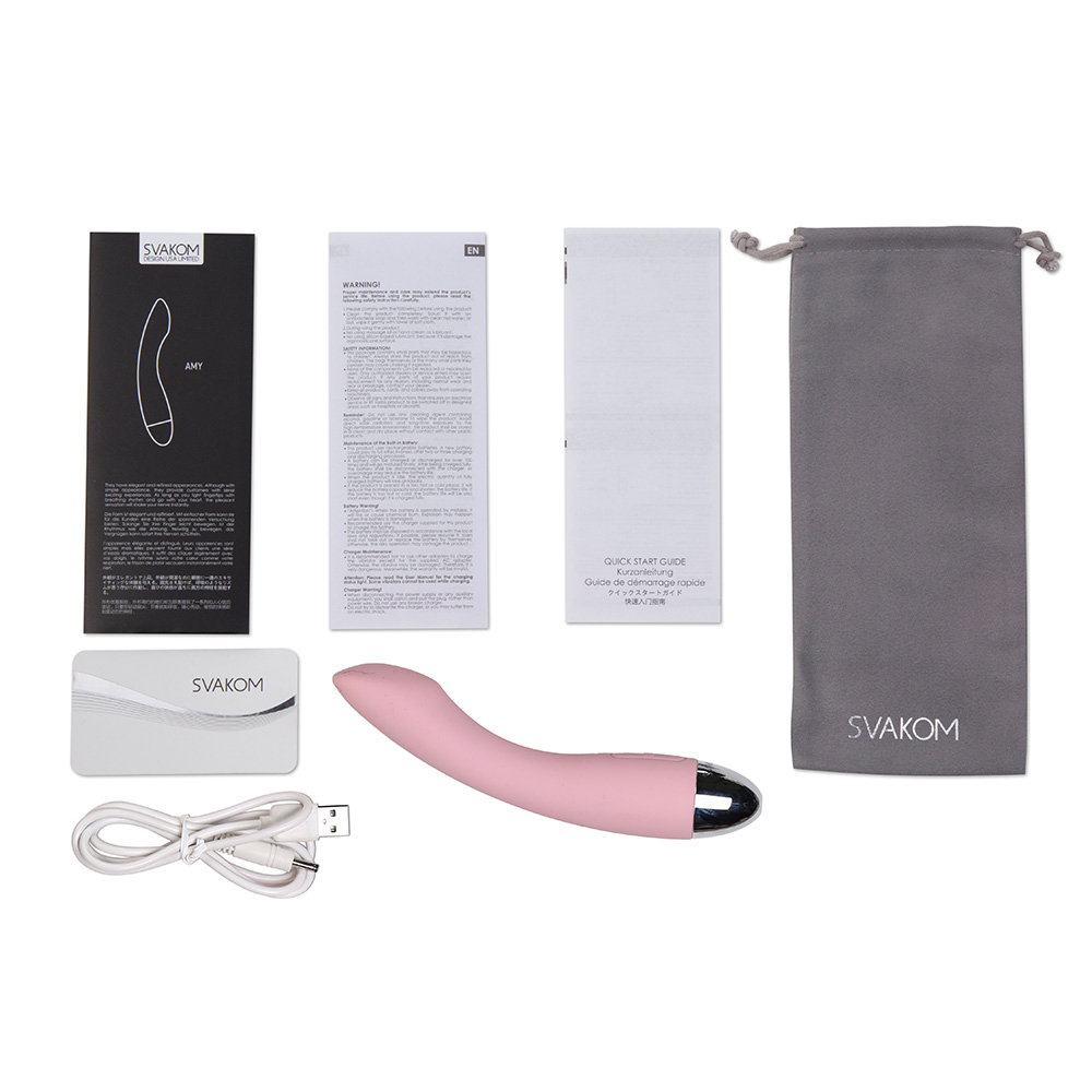 Svakom Amy G-Spot Vibrator Pale Pink, R&oacute;żowy, main