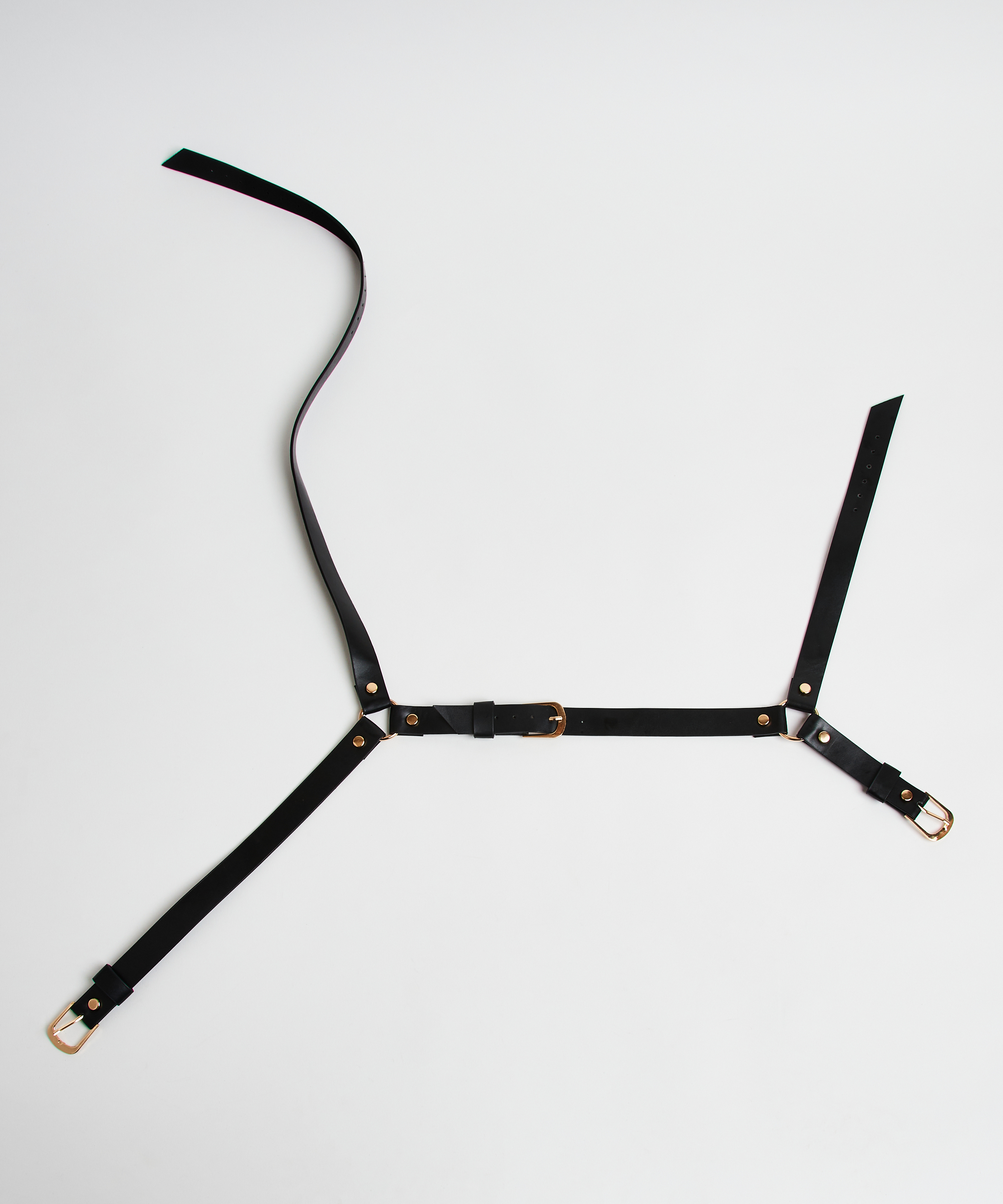 Uprząż z obrożą Body Private, Czarny, main