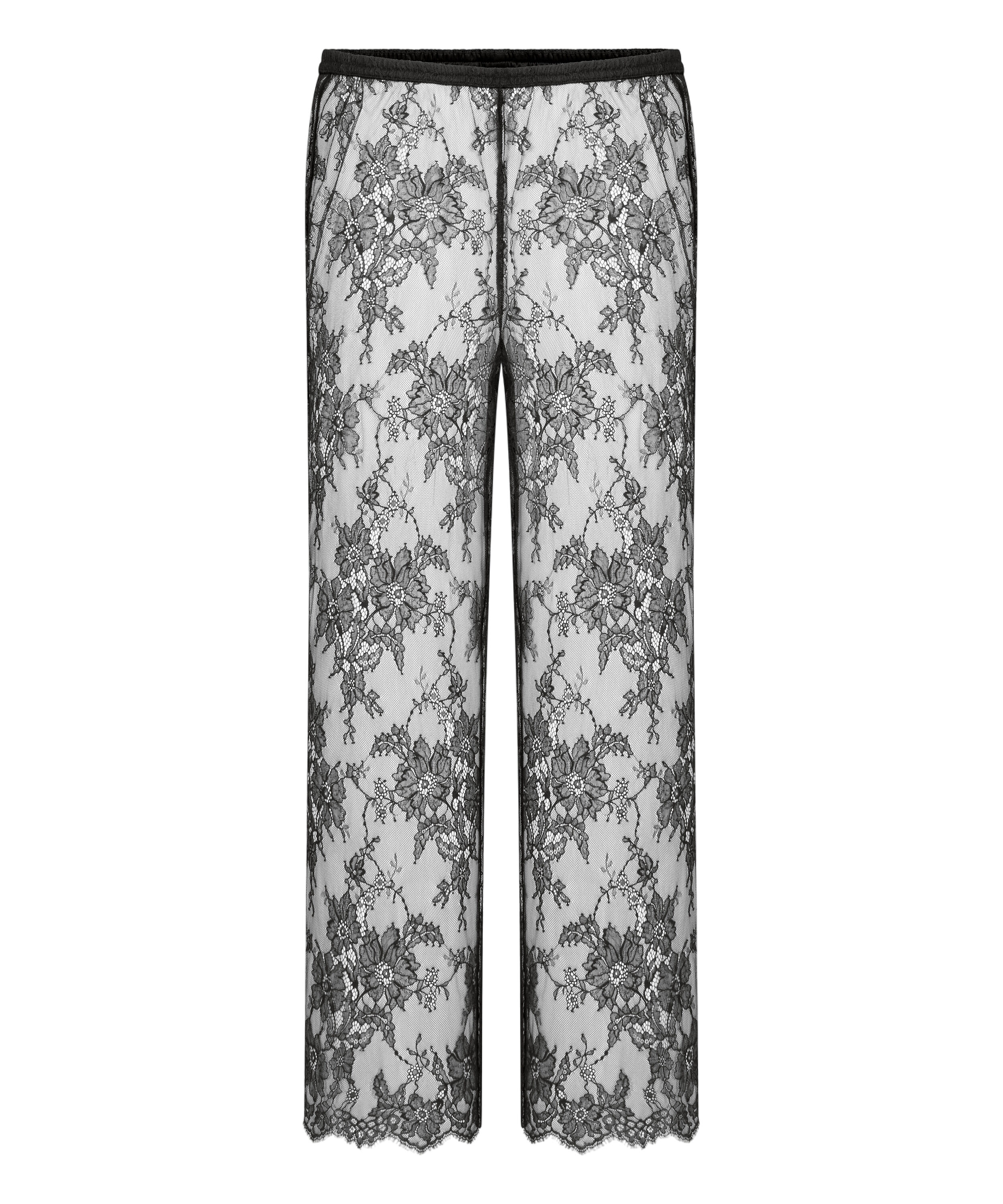 Spodnie piżamowe Cecilia, Czarny