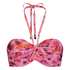 G&oacute;ra od bikini w kwiaty miseczki E +, R&oacute;żowy