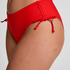 Midi Bikini Bottom Luxe, Czerwony