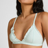 Mia Bralette - Tr&oacute;jkątny Biustonosz z Falbankami, Niebieski